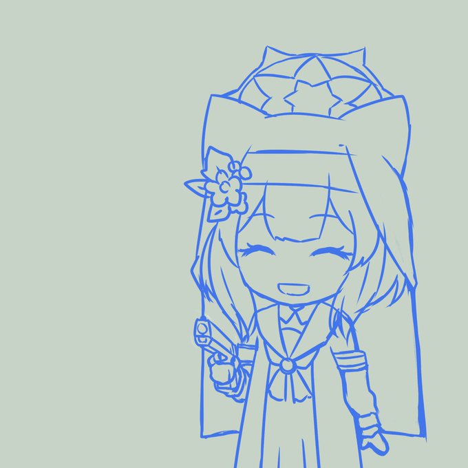 原稿の片隅に思い付きでらくがきしたマリーさん。
これがマリー初描きになった。 