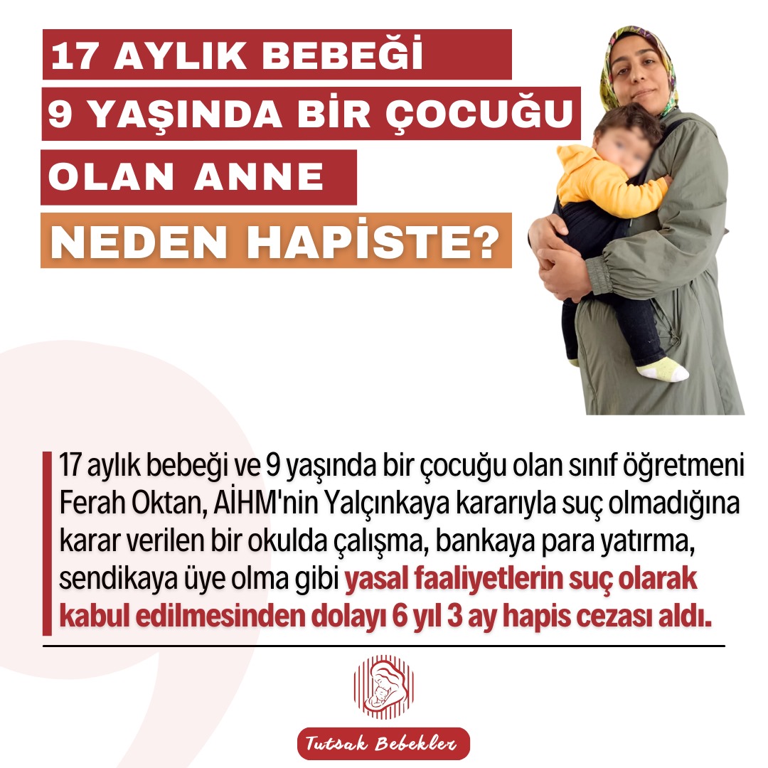 Hani " Analar ağlamayacak "tı
Ağlamayı bırak önce Anaları evlatlarından ayırıp, mallarına çöküp sonra da hapse atıyorsunuz. 

#MelekİpekeÖzgürlük
#MelekAnneyeÖzgürlük
#FerahOktanıÇocuklarıBekliyor