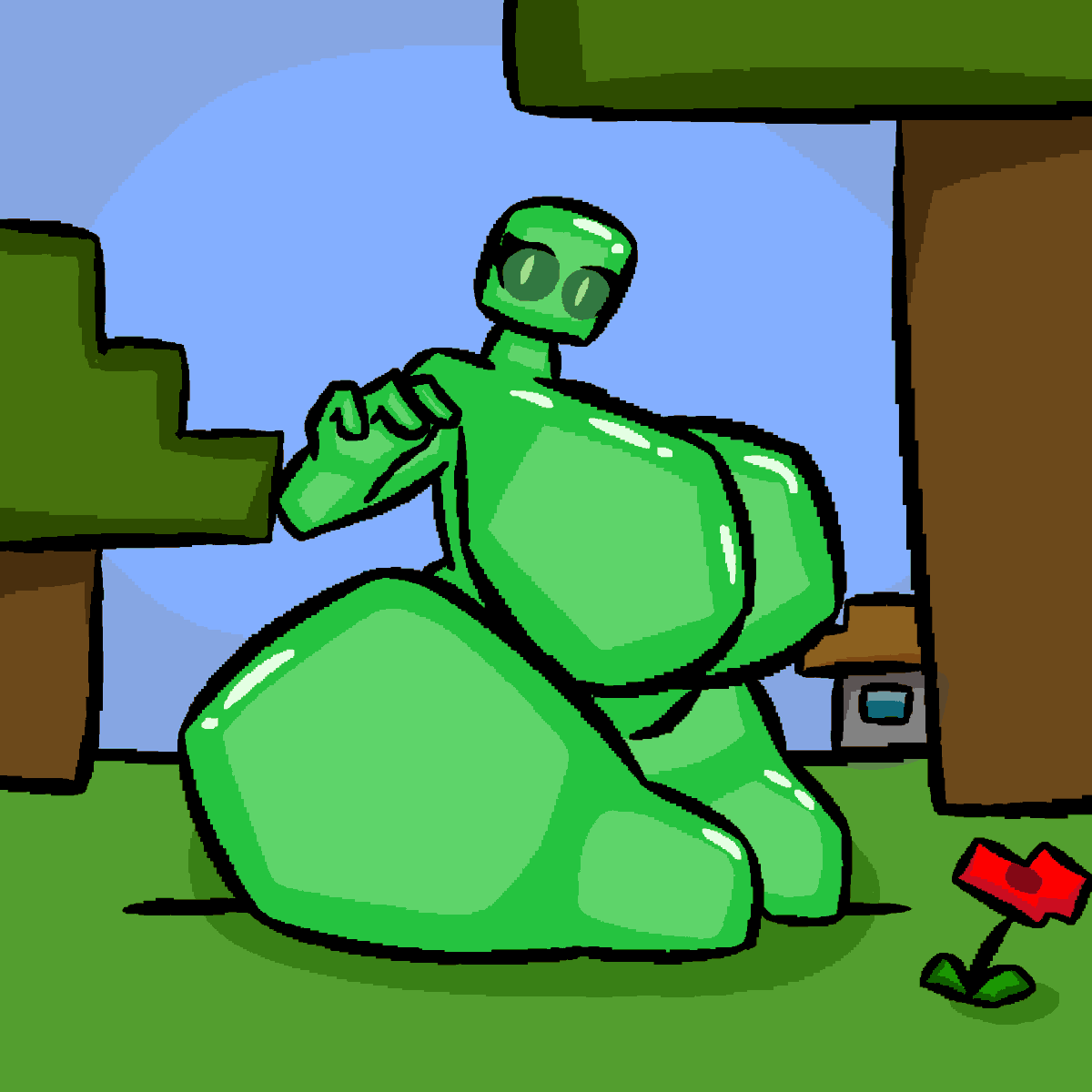 PlumPlumchime's tweet photo. #slime #minecraft #minecraftslime #minecraftrule34 https://t.co/LRJgIUnZew