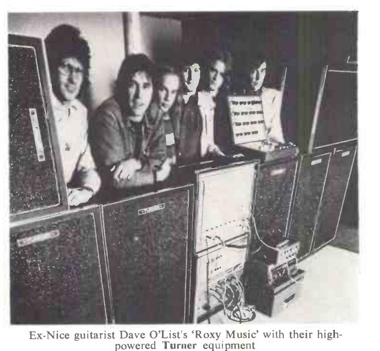 StuartPenney1's tweet photo. Until Feb 1972 the guitarist with Roxy Music was David O'List previously with Keith Emerson's band The Nice. This was before Roxy's first LP, but this line-up did a photo shoot for Turner amplifiers in Jan 1972. O'List is third from right. https://t.co/bmKZVyB9oC