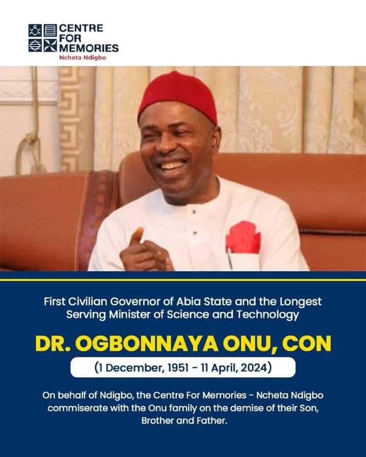 cfmemories's tweet photo. IN MEMORIAM: DR OGBONNAYA ONU (1951 - 2024)

Yesterday marked the final farewell to Dr Ogbonnaya Onu, a distinguished son of Ala Ìgbò, as he was laid to rest in his homeland of Ụbụrụ, Ohaozara, Ebonyi State, Nigeria. https://t.co/eRqORzMaCf