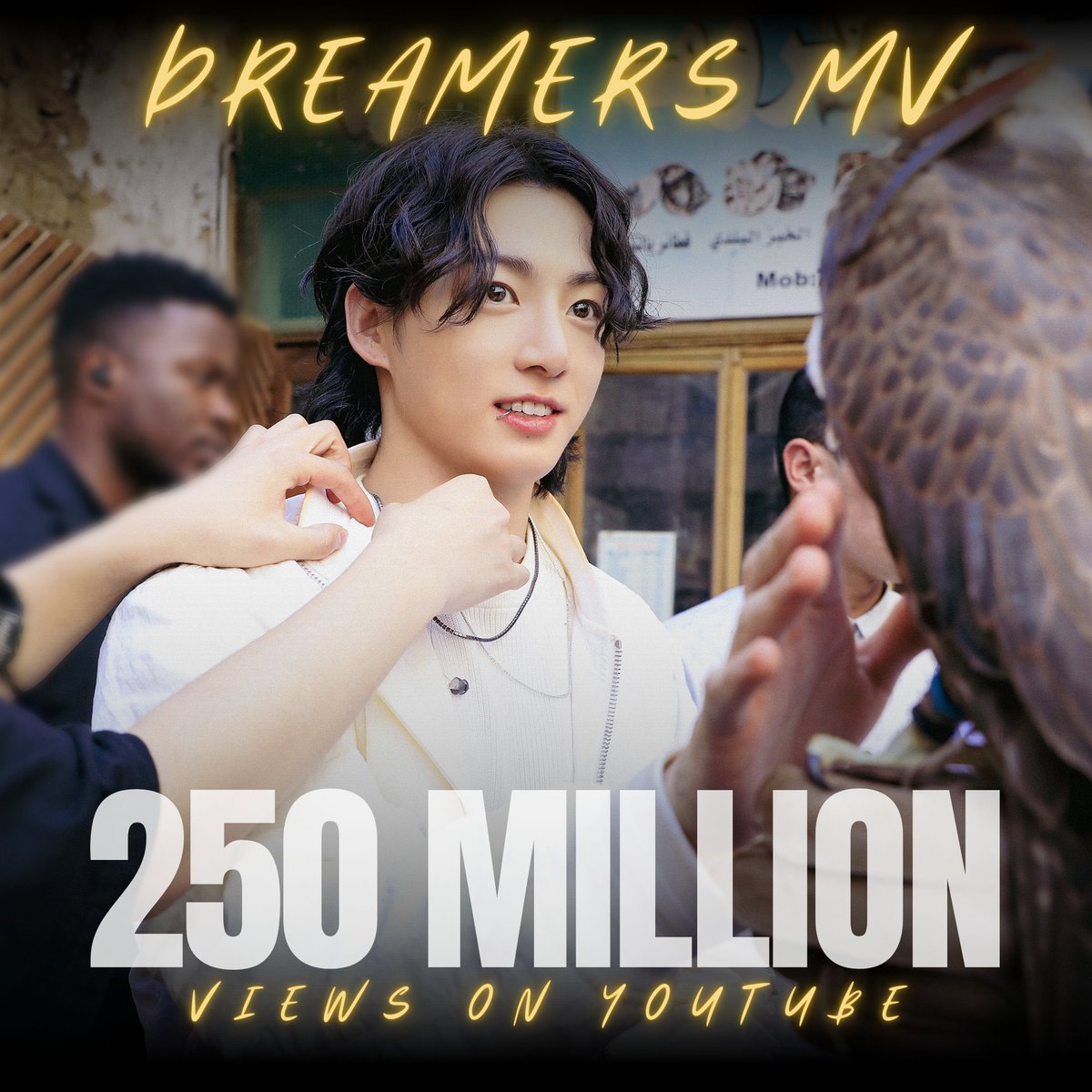 Daily_JKUpdate's tweet photo. 📊 ‘Dreamers’ Official Music Video  by Jungkook has surpassed 250 MILLION views on YouTube!✨

CONGRATULATIONS JUNGKOOK 
 #jungkook #2024MAMAVOTE https://t.co/13azcasSXN