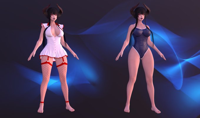 3 pic. Eliza Tekken, Blender model is now available to my subscribers (check profile Bio) https://t.