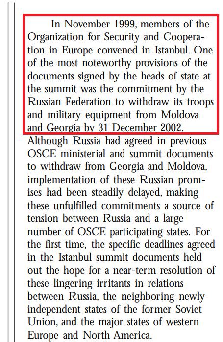 OTD in 1999 the OSCE conference was in Istanbul. Russia promised to remove our troops from Moldova &amp; Georgia by end of 2002. 

We lied. Which is why Ukraine should believe our promises now &amp; negotiate…