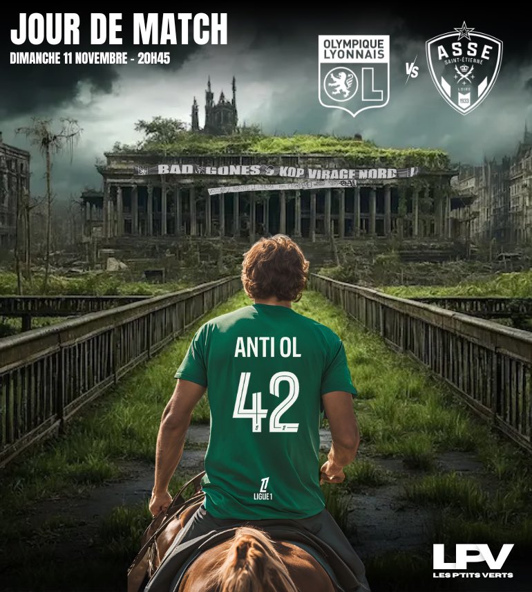 ⚔️JOUR DE DERBY⚔️

Nos P’tits Verts se déplacent ce soir chez les vilains, match à 20h45.

Faites honneur au Peuple Vert et à notre blason !💚💪

#OLASSE