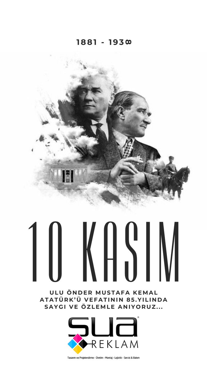 suareklam's tweet photo. Sonsuza dek saygı, özlem ve minnetle...

#10Kasim
#10Kasim1938
#baskomutan
#MustafaKamalAtatürk
#OnsuzKasım https://t.co/O1Eb9aUHDS