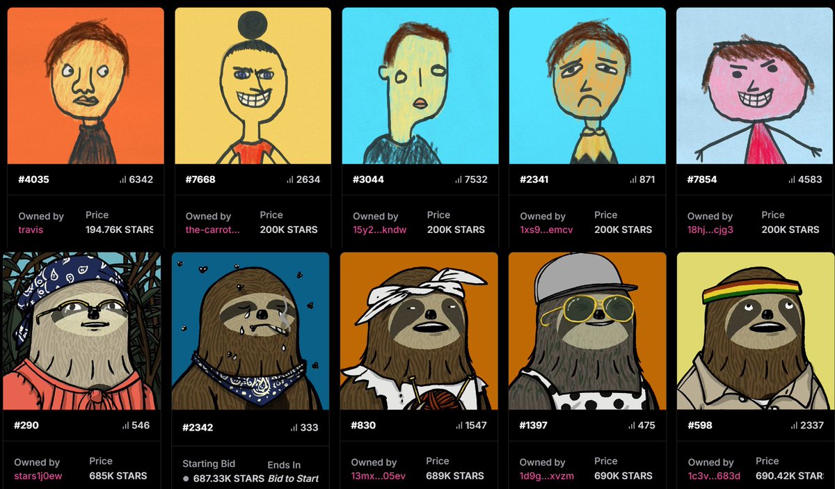 seppmos's tweet image. That didn't take long; Bad Kids are back on Top! 😈

- Floor back at almost 200K $STARS
- Only 55 kids listed (0.5% of total supply) 👀
- 5802 unique owners
- Cosmos OG collection
- Cultural heritage of the interchain
- Big announcement coming up tomorrow ⚛️

Higher 🧑🏽‍🚀🚀