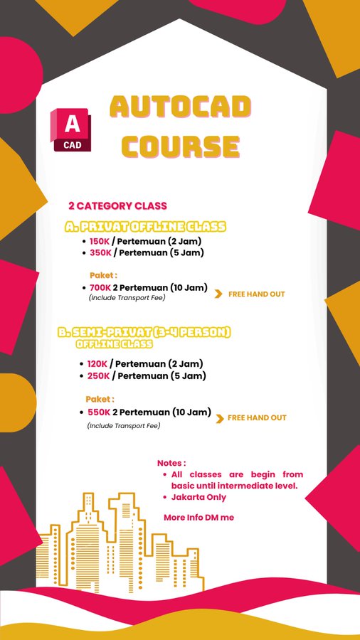 AutoCADyouneed's tweet photo. Btw aku masi open tutor autocad cad jabodetabek onlyyy https://t.co/e9uMaSatgb