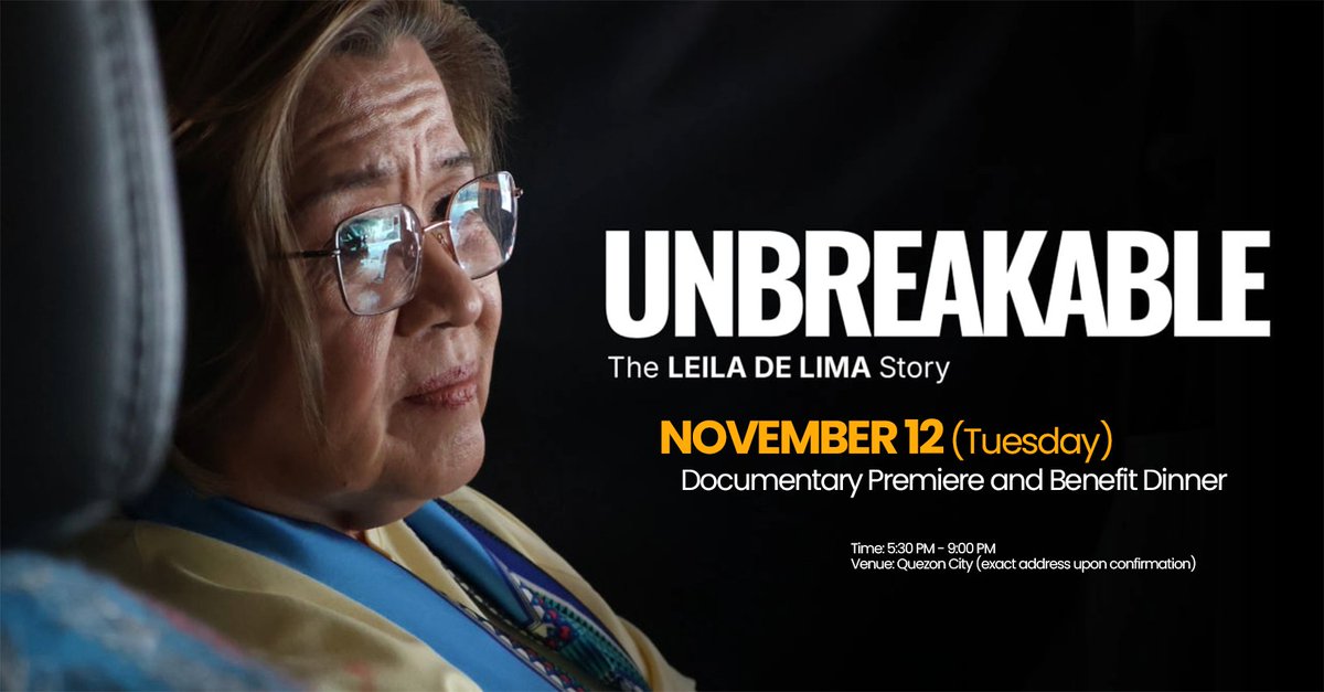 Leila de Lima #6MLPartylist (@manayleila) on Twitter photo ๐๐ก๐ข๐ฌ ๐ข๐ฌ ๐ฆ๐ฒ ๐ฌ๐ญ๐จ๐ซ๐ฒ.
Marami akong pinagdaananโ nilalait, siniraan sa publiko, ginawan ng mga kaso, at kinulong pa nga ng halos 7 taon, pero nananatili akong buo, UNBREAKABLE.
Ngayon ako naman ang magkwekwento ng storya ko, ng nararamdaman ko.
Nais ko sanang humingi ๐๐ก๐ข๐ฌ ๐ข๐ฌ ๐ฆ๐ฒ ๐ฌ๐ญ๐จ๐ซ๐ฒ.
Marami akong pinagdaananโ nilalait, siniraan sa publiko, ginawan ng mga kaso, at kinulong pa nga ng halos 7 taon, pero nananatili akong buo, UNBREAKABLE.
Ngayon ako naman ang magkwekwento ng storya ko, ng nararamdaman ko.
Nais ko sanang humingi
