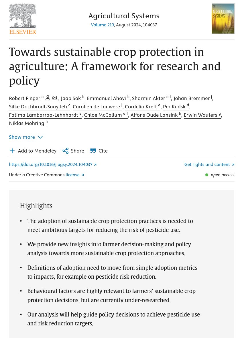 Great honour to be keynote speaker at next week's Conference on Biocontrol and Integrated Pest Management web.cvent.com/event/bc260e08…

I focus on recent publications on pesticide-free crop production nature.com/articles/s4147… and sustainable crop protection doi.org/10.1016/j.agsy…