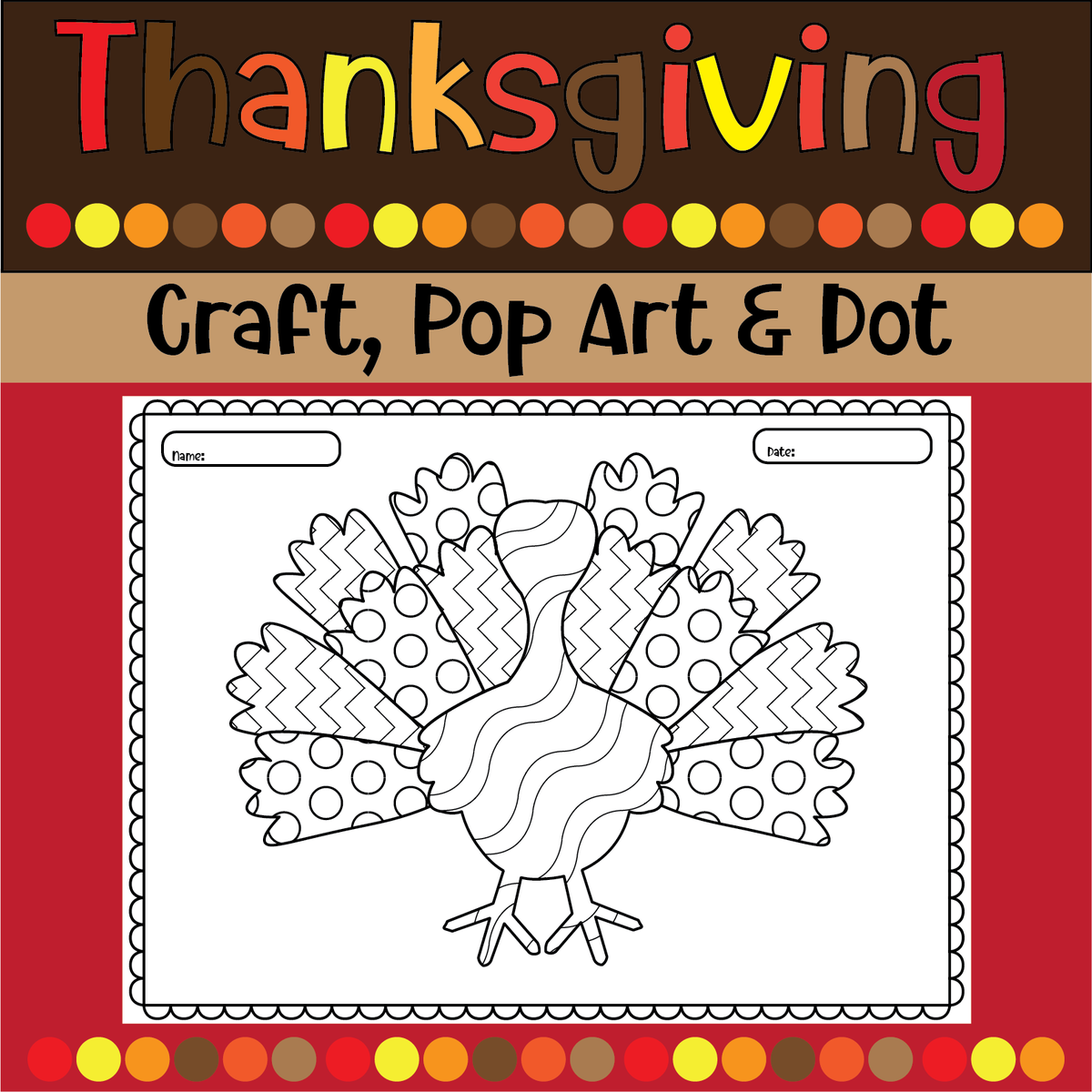 WeLoVeBaByCloth's tweet photo. Thanksgiving Turkey Pop Art Dot Coloring Worksheet – Fun Craft for Kids https://t.co/5A3t80Aapm https://t.co/tvVh73wh6D