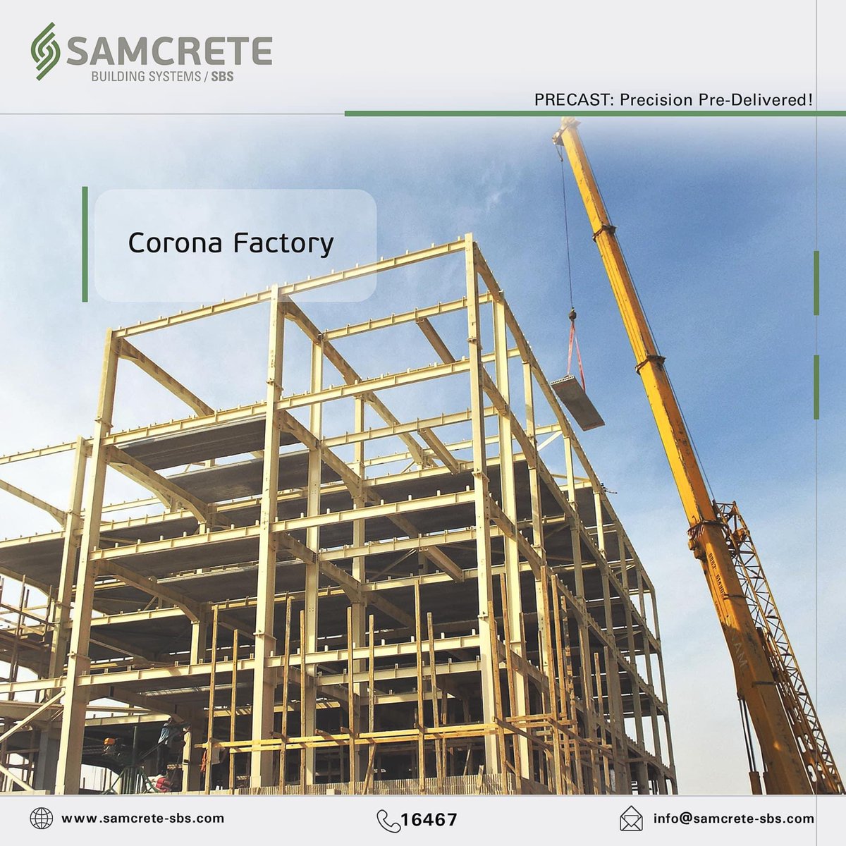 SamcreteSBS's tweet photo. Samcrete Building Systems proudly collaborated in the construction of the new factory for “Corona” in October City.

This project saw the successful installation of over 10,000 m² of #HollowCoreSlabs. https://t.co/CO1KKVQIvV