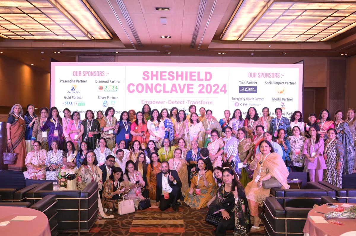 Health_Mediways's tweet photo. Proud of SheShield Conclave! United for early detection &amp; women’s health. Grateful to experts &amp; partners advancing #breastcancerawareness #India https://t.co/icm0xJC6kV