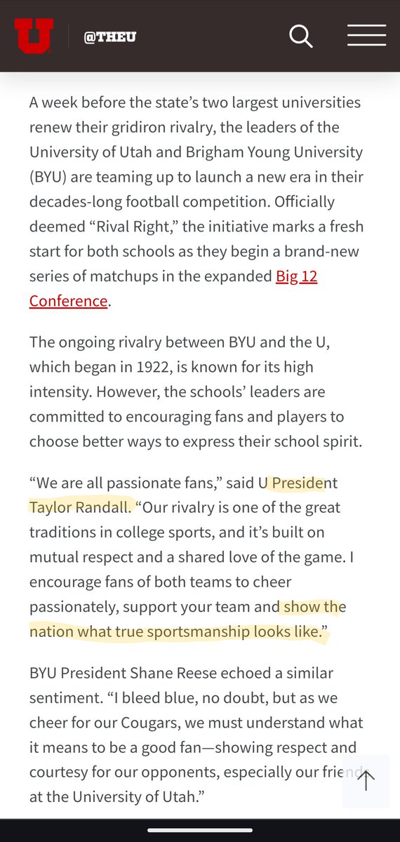Ryan_Brent_'s tweet photo. @MarkHarlan_AD made his president and school administration look bad tonight. #rivalright #HolyWar #BYUvsUTAH
@LockedOnBig12 https://t.co/10ofkJplp5