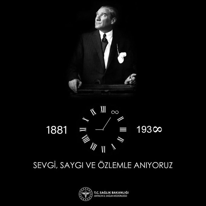 Aramızdan ayrılışının 86. yılında, Cumhuriyetimizin kurucusu Gazi Mustafa Kemal Atatürk’ü sevgi, saygı ve özlemle anıyoruz.

#10Kasım