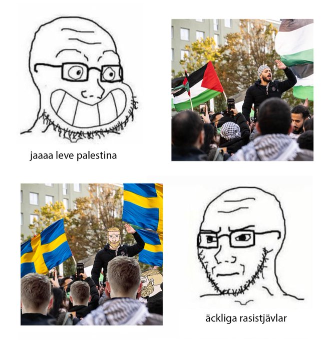 MemIngenjoeren's tweet photo. Varför anses det fint att vara etnonationalist å andras vägnar, men fult när svenskar är det för egen del?

Efter andra världskriget har västerlänningar indoktrinerats att undermedvetet associera all form av självbevarelsedrift med Hitler. Samtidigt ses andras rätt till överlevnad och självbestämmande som något naturligt och självklart, "Slava Ukraini", "Leve Palestina" osv – en uppenbar motsägelse.

Resultatet ser vi i Sverige år 2024: svenska barn riskerar att snart bli en minoritet, medan enorma resurser går till en ny demografi med avsevärt högre våldsbenägenhet. Skjutningar och sprängningar är vardag, och 60.000 ungdomar sägs vara kopplade till kriminella gäng. Invandrargäng förnedringsrånar svenska pojkar så ofta att det knappt väcker reaktion längre. Trots att det omvända aldrig händer talar man fortsatt om rasism som något som uteslutande drabbar icke-svenskar. Offentliga utrymmen tas över för att utkämpa hemlandskonflikter som inte har något som helst med Sverige att göra, monument och historiska symboler vanhelgas – listan på problem kan göras lång. Den sociala tilliten urholkas successivt. Många tar svindyra lån för att slippa känna alienation i sitt eget land samt skydda sina familjer. Om vi hade haft vår självbevarelsedrift intakt, så hade vi satt stopp för detta för länge sedan.

Men jag är hoppfull. Ungdomar som växt upp med extrema "vit skuld"-narrativ och det kaos som följer av demografiska förändringar, vänder sig nu mot nationalistiska partier. En ny stolthet växer fram – att vara svensk, tysk, italienare eller fransman, och att värna om sitt eget ses som en självklarhet. Precis som sig bör.

Det är dags att återta vår stolthet och stå upp för våra egna intressen. Bara genom att värna om vårt eget kan vi bygga en trygg framtid för kommande generationer. Sverige åt svenskarna. Svenskarna åt Sverige.