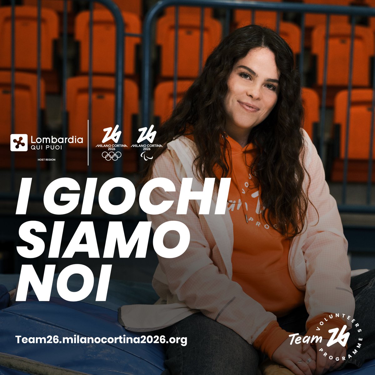 RegLombardia's tweet photo. #VolunteersProgramme
Il tuo gesto per scrivere la storia delle Olimpiadi di Milano Cortina 2026 è a portata di click, candidati ora e unisciti al #Team26, un mix perfetto per condividere momenti indimenticabili e fare la differenza.
➡Candidati ora: https://t.co/LkUKm73z6u https://t.co/RpyqDV1cTD