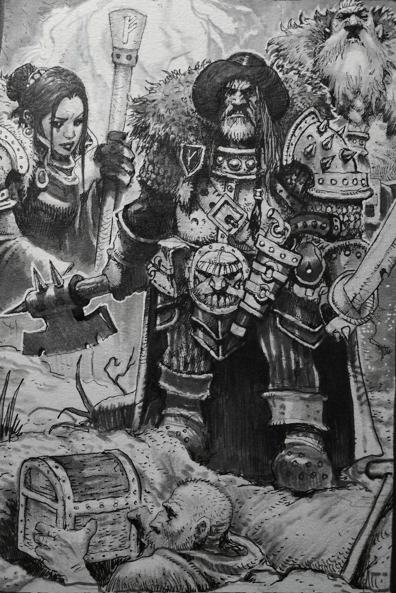 As it turned out, there was a bit of gold in the Grey Mountains 

Hope you enjoy your weekend gaming 😊 

#ttrpg #ttrpgartist #ttrpgart #ttrpgcommunity #ttrpgs #traditionalart