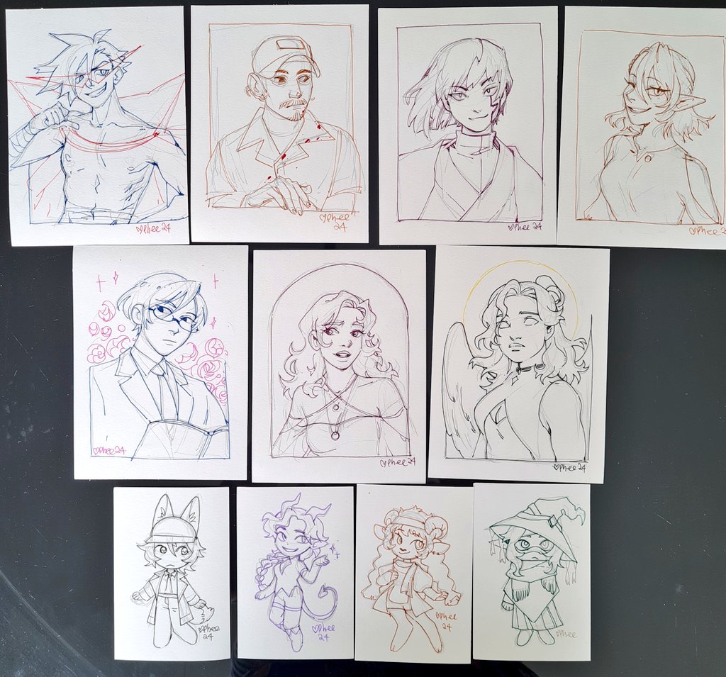 once again forgot to photograph most of the commissions from this weekend but this last batch honestly came out great 
