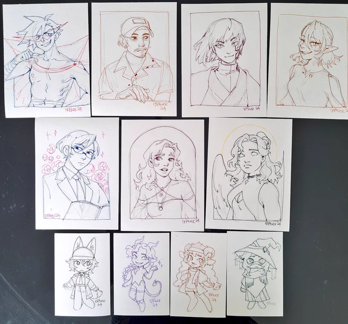 once again forgot to photograph most of the commissions from this weekend but this last batch honestly came out great 