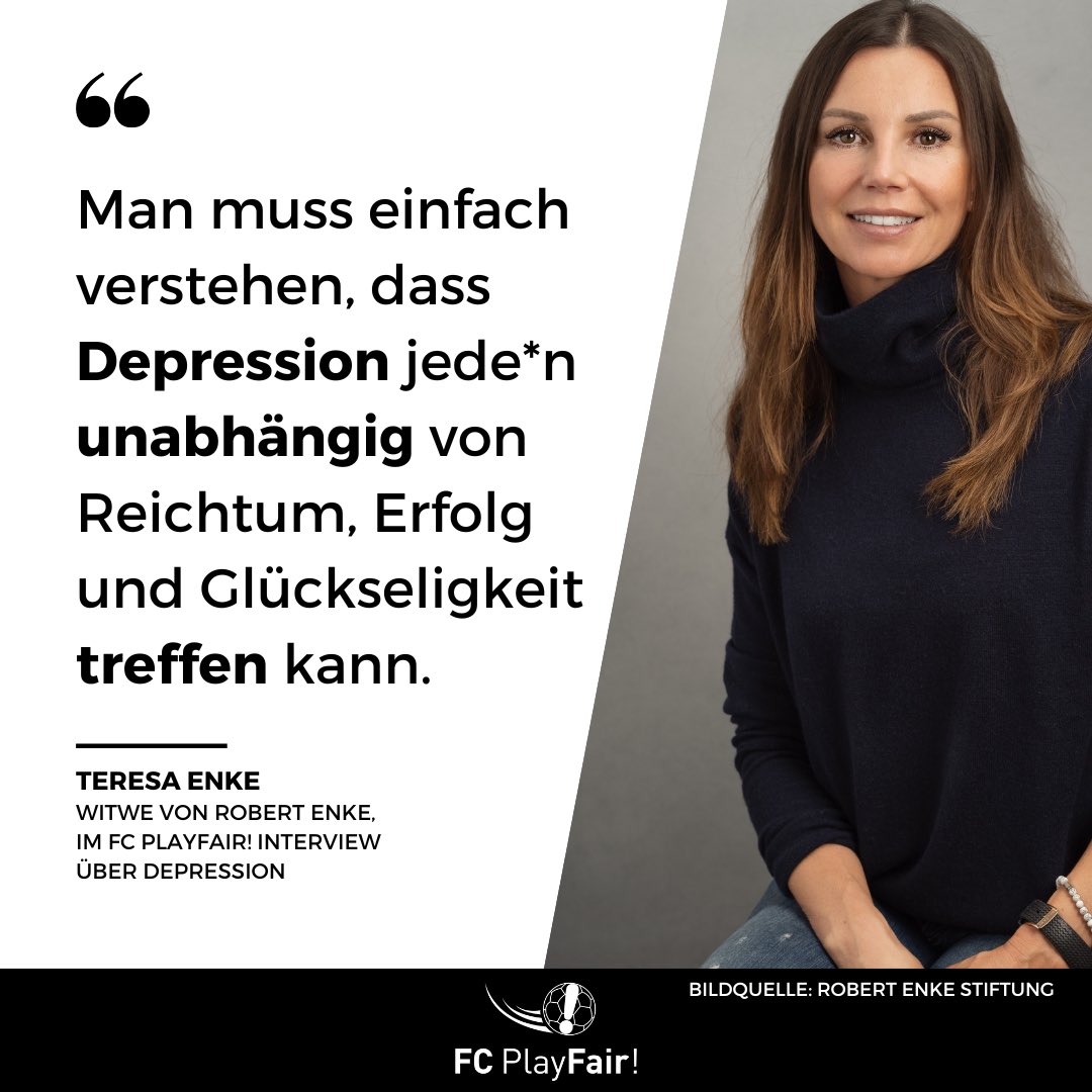 FC PlayFair! Interview mit Teresa Enke. Wir haben über Roberts Krankheit, die Veränderungen nach Roberts Tod und über viele weitere Themen gesprochen:  

fcplayfair.org/2024/11/10/man…

#PlayFair #Depression #Enke #MentalHealth #MentalAwareness #PsychischeGesundheit #Fussball