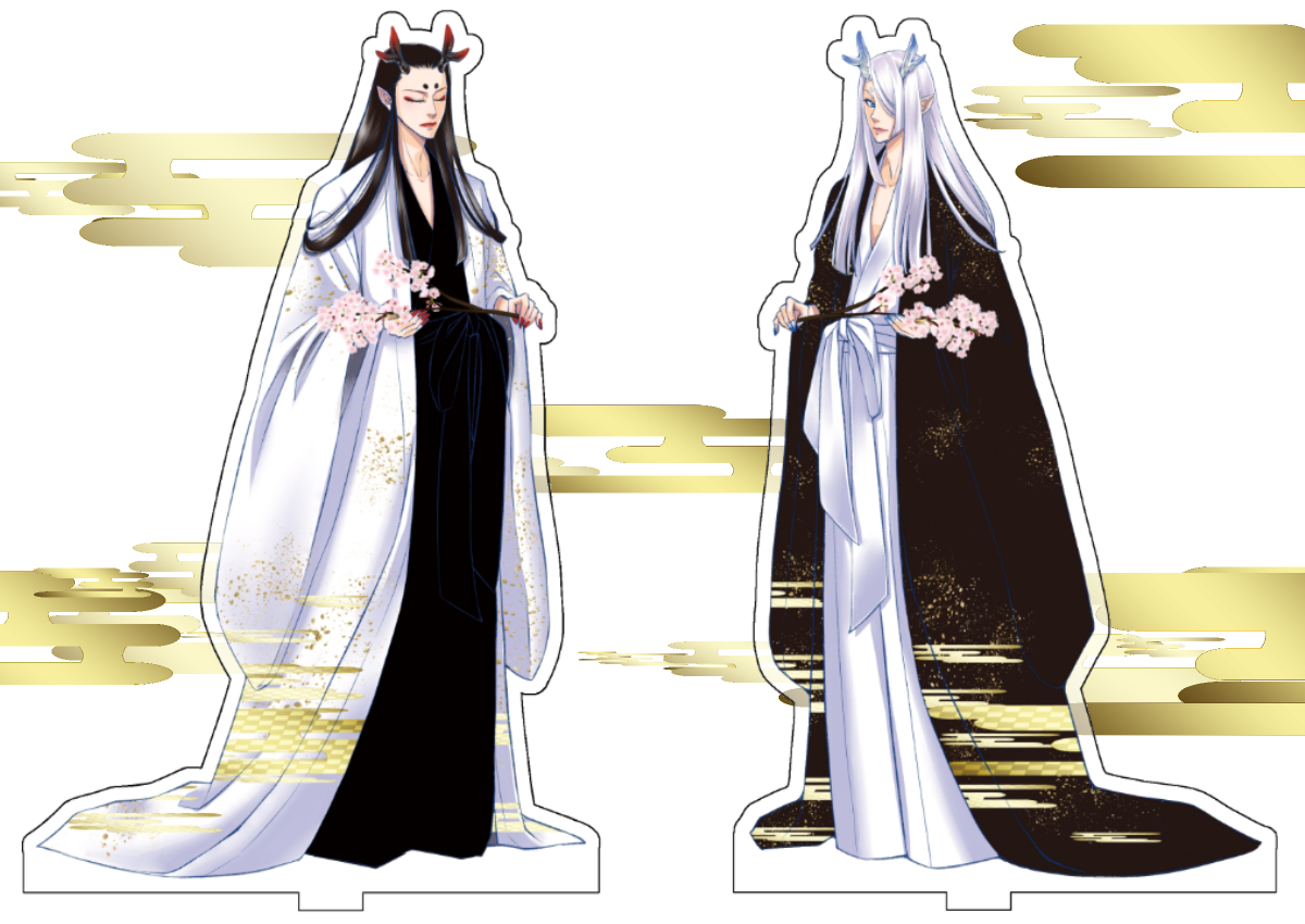 【二人展グッズ】
⑩双龍アクリルスタンド | ふゆのさんとこ https://t.co/zqQsCCwUbp 
 双龍のアクスタデザインができました!
ちょっと大きめw
対になってるので、狛犬的に飾れるんじゃないかと思いますw 