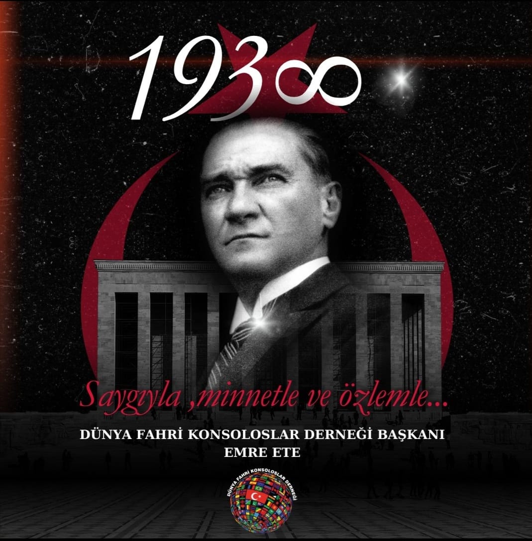 Ulu önderimiz Mustafa Kemal Atatürk'ü saygı, minnet ve artan özlemle anıyoruz <a href="/eteemre/">Emre ETE</a>  #10Kasim1938