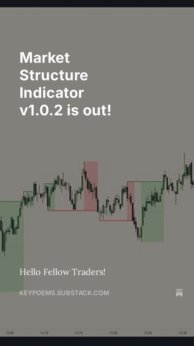 key_poems's tweet image. Pushed an update to my free market structure indicator.  Link in Bio!