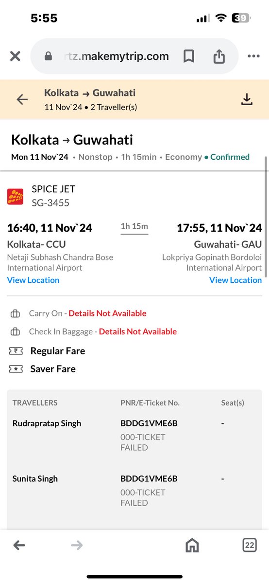 2fdd9dbce44d4ae's tweet photo. @makemytrip @makemytripcare 

I recommend to all these people, MakeMyTrip is frauding on the name of b2b and b2c portals , they provide tickets are confirmed and PNR FAILED shows it’s a big scammed so please don't be used maketrip b2b and b2c portals. https://t.co/dAuh64Rdlu