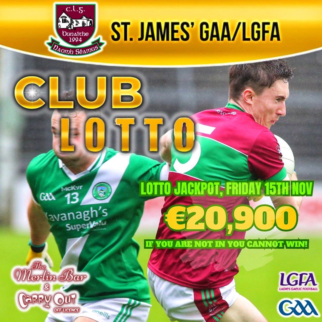Lotto Numbers from draw held last Friday, 8th November 2024 ⬇️

No's 16 - 21 - 24 - 29 ✅

No Winner 🤷‍♂️

Lucky Dips👇 

1. Sean Griffin  💶

2. Angela Fitzpatrick 💶

3. Marie Dempsey 💶

4. P. Heneghan 💶 

Seller's Prize: Tony King 💰 

play.clubforce.com/play_newa.asp?…