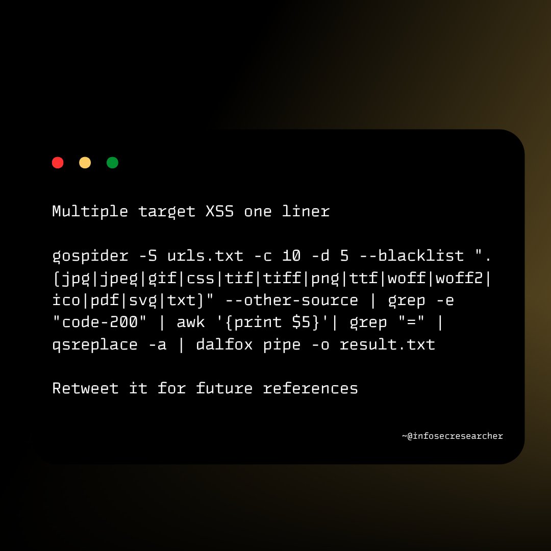 insecrez's tweet image. Security Post - Day 89

#cybersecurite #scripts #tips #bugbountytip #streaking