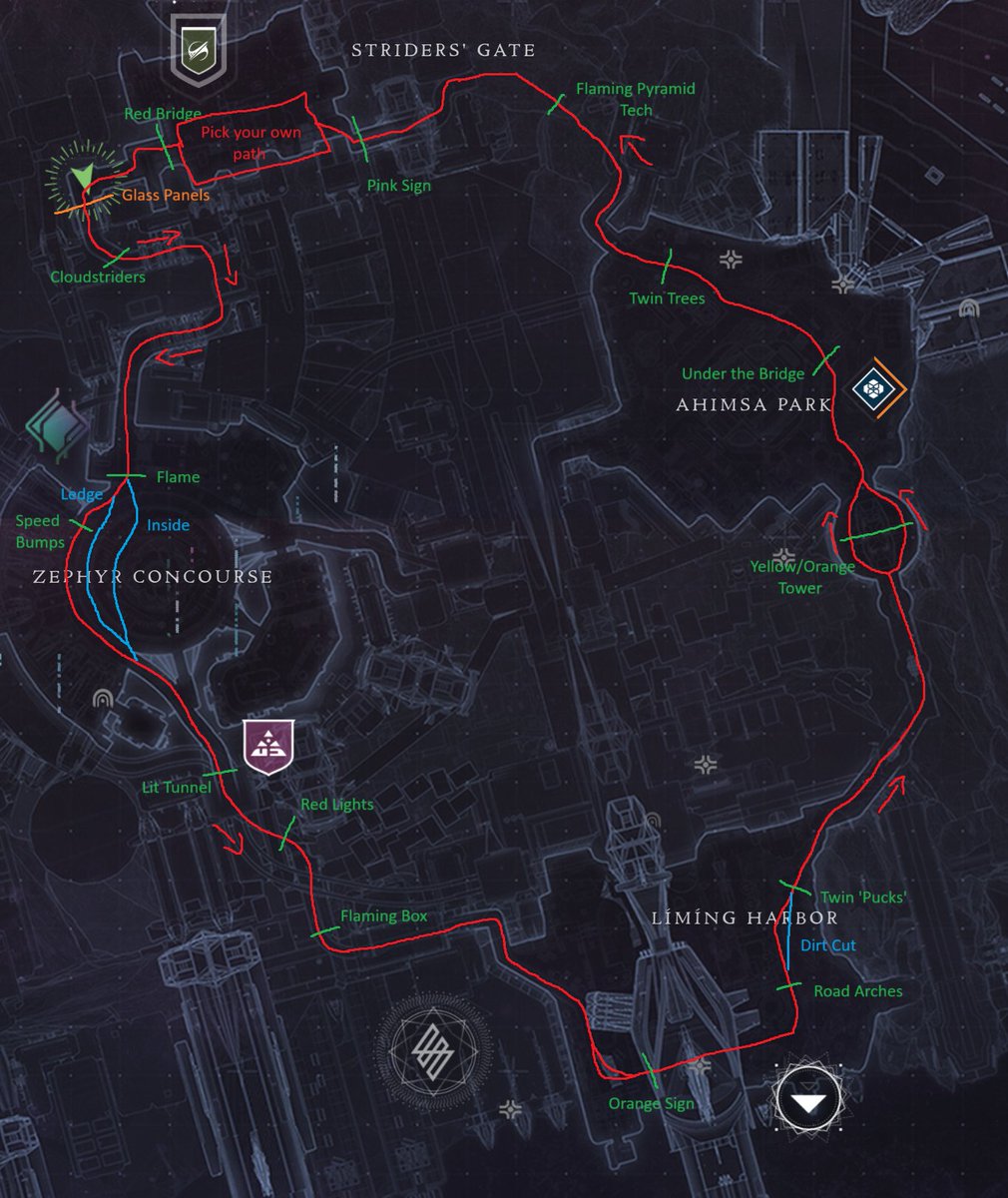 LancyLanc3's tweet photo. Here's my track for Neomuna :3

Watch out near Under the Bridge. A beefy cabal tank wandered onto the road once, blocking the route off quite well.
The enemies can also hit your ride pretty hard, so drive fast! https://t.co/NBnc0Y2LxZ