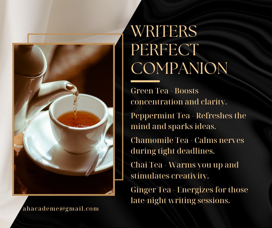 AhCreato's tweet image. Here are my top picks for teas that inspire creativity and focus. Which one fuels your writing sessions? #WriterFuel #TeaLovers #CreativeBrews #AhCreato @ahcreato
Find us on --  
Instagram: @creatobd
Facebook: @ahcreato
Pinterest: @AhCreatoBD