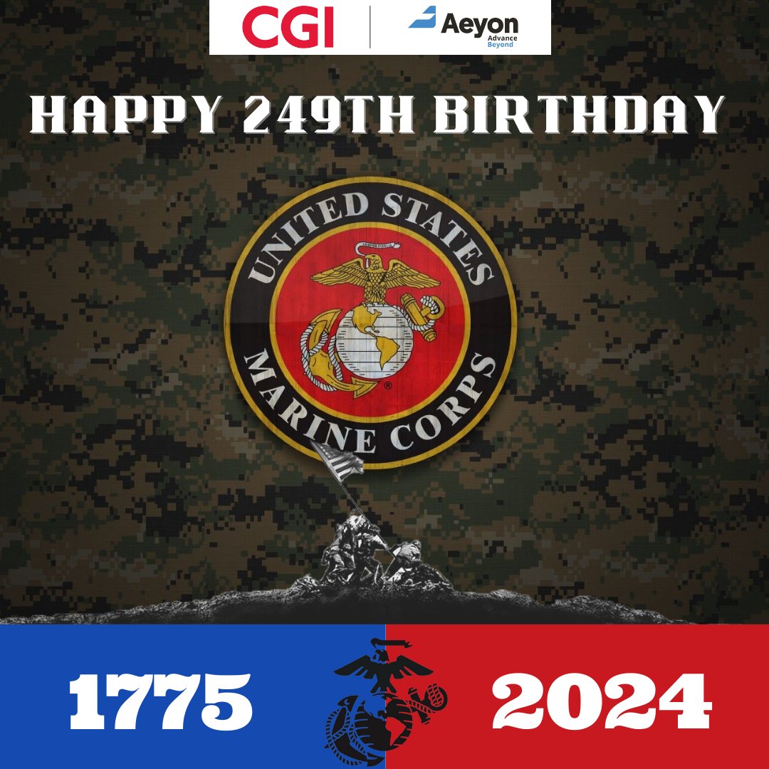 On behalf of Aeyon and CGI, we would like to wish the U.S. Marine Corps a happy birthday.
#usmc #marines
