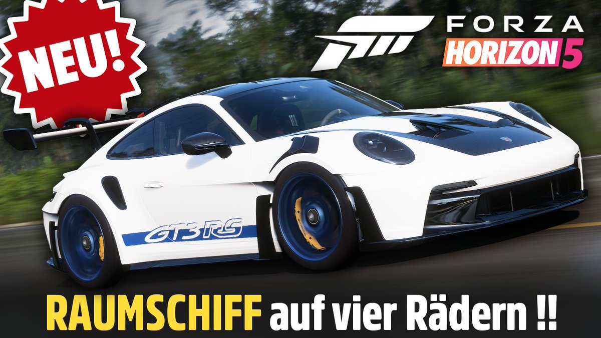 Neu in FORZA HORIZON 5 ist mit Serie 40 der Porsche 911 GT3 RS (992). Ein wahrliches Raumschiff für die Straße! 🛸 Aber kann man sowas abgefahrenes überhaupt noch weiter verbessern?! 🤔

▶️ youtu.be/WEwf4UA_lsk

#ForzaHorizon5 #FH5 #HorizonDEU #Forza