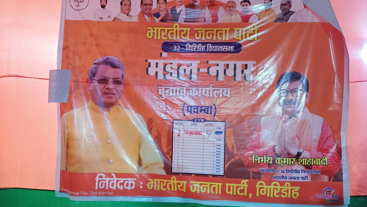 iammohit_07's tweet photo. गिरिडीह विधानसभा प्रत्याशी आदरणीय #NirbhayKumarSahabadi जी को अपने क्षेत्र से विजयी बनाने के लिए छोटे छोटे कार्यकर्ता अपनी अपनी क्षमता अनुसार योगदान देते हुए 
#JharkhandElection2024
@narendramodi
@Annapurna4BJP  @iChiragPaswan @ChouhanShivraj @NitishKumar 
@yourBabulal https://t.co/8BGOS94IzS