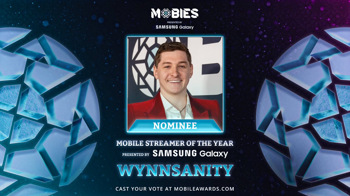 MOBIES (@mobiesawards) on Twitter photo Vote for <a href="/Wynnsanity/">Wynnsanity</a>! Finalist of the Mobile Streamer of the Year award presented by <a href="/SamsungMobileUS/">Samsung Mobile US</a>.
Remember, you can VOTE EVERY DAY, once a day.
β
Vote now: mobileawards.com/vote/
MOBIES 2024 - November 19th | Los Angeles Vote for <a href="/Wynnsanity/">Wynnsanity</a>! Finalist of the Mobile Streamer of the Year award presented by <a href="/SamsungMobileUS/">Samsung Mobile US</a>.
Remember, you can VOTE EVERY DAY, once a day.
β
Vote now: mobileawards.com/vote/
MOBIES 2024 - November 19th | Los Angeles