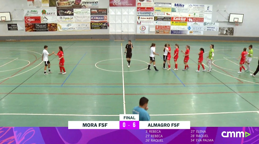 DeportesCMM's tweet photo. 🔴 FINAL DEL PARTIDO

⚽️ @MoraFutbolSala 0-6 @AlmagroFSFclub

▶️ Victoria contundente del Almagro en el derbi castellano-manchego https://t.co/uDLvFBve9J