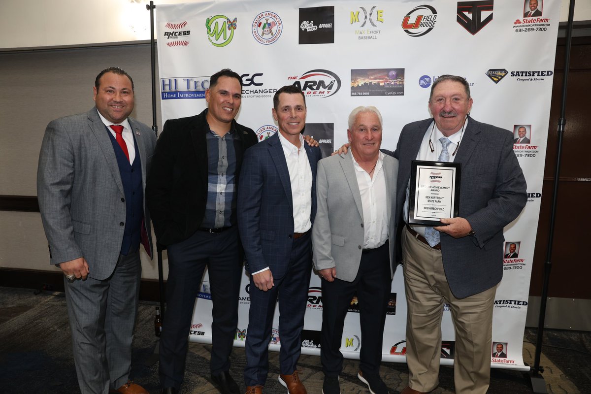 axcessbaseball's tweet photo. Congratulations to legendary coach Bob Hirschfield on receiving the Lifetime Achievement Award https://t.co/C7Jf99s3C3