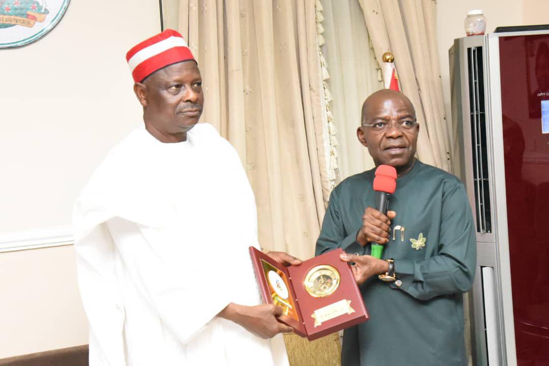 KwankwasoRM's tweet photo. I was pleased to visit my friend, Governor Alex Otti in Umuahia, Abia State. 

The visit was part of my engagements in Abia State. I thank HE Otti and his team for their warm hospitality. - RMK https://t.co/ExigoIPGfK