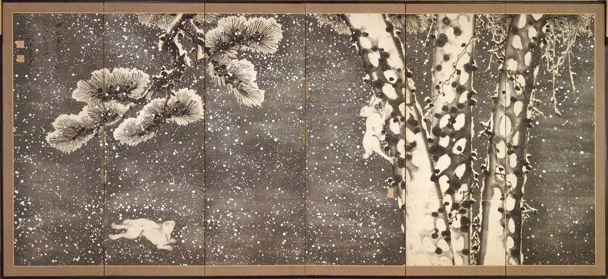 【真作】掛軸　白梅に月図　幽玄の美　墨彩日本画　春の情緒漂う花鳥画　S71 ㉑花鳥画・短冊絵・柱絵等 | 山星書店 浮世絵 Yamaboshi-Shoten