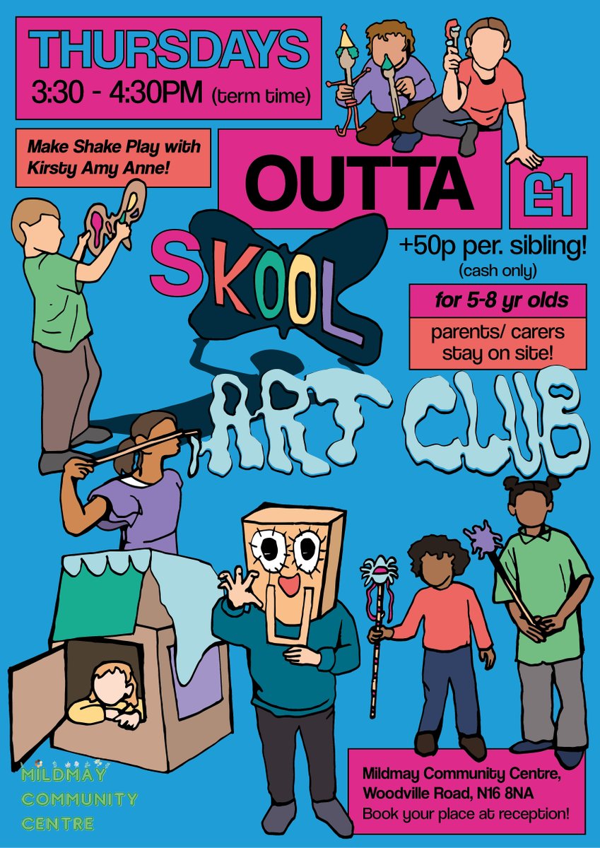 Come along to Outta Skool Art Club on Thursday (3:30-4:30PM) for some creative fun! 

#artsandcrafts #crafting #arts #craft #bugart #artactivity #artactivities #stokenewington #newingtongreen #mildmay #islington_london #islingtonmums #islingtonlife #islington #artclub