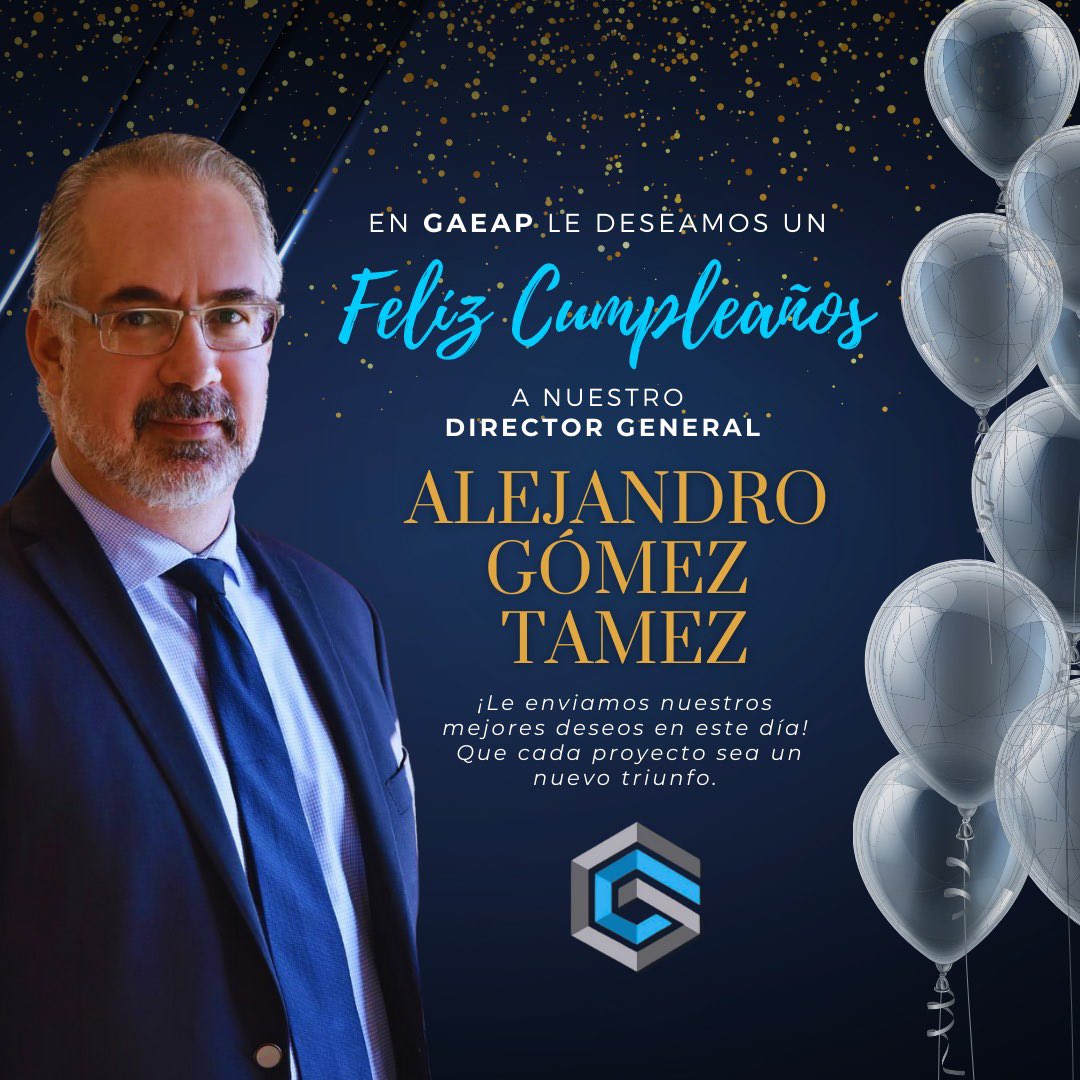 gaeap_mx's tweet photo. 🎉 ¡Hoy celebramos el cumpleaños de nuestro director general en #GAEAP, @alejandrogomezt ! Le enviamos nuestros mejores deseos en este día especial. ¡Que este año esté lleno de grandes logros y éxitos! 🎂🌟 https://t.co/UCICgM9E7K