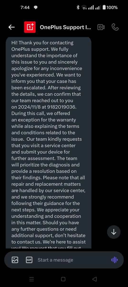 nation_pet60810's tweet image. @onepluscareIN OnePlus reply this without speaking to me on call or email. They checked with the backend team and sent me this message. Guys your customer support sucks. At least call and ask if I visited the store or not. And if I visited what challenge I faced. #boycottoneplus