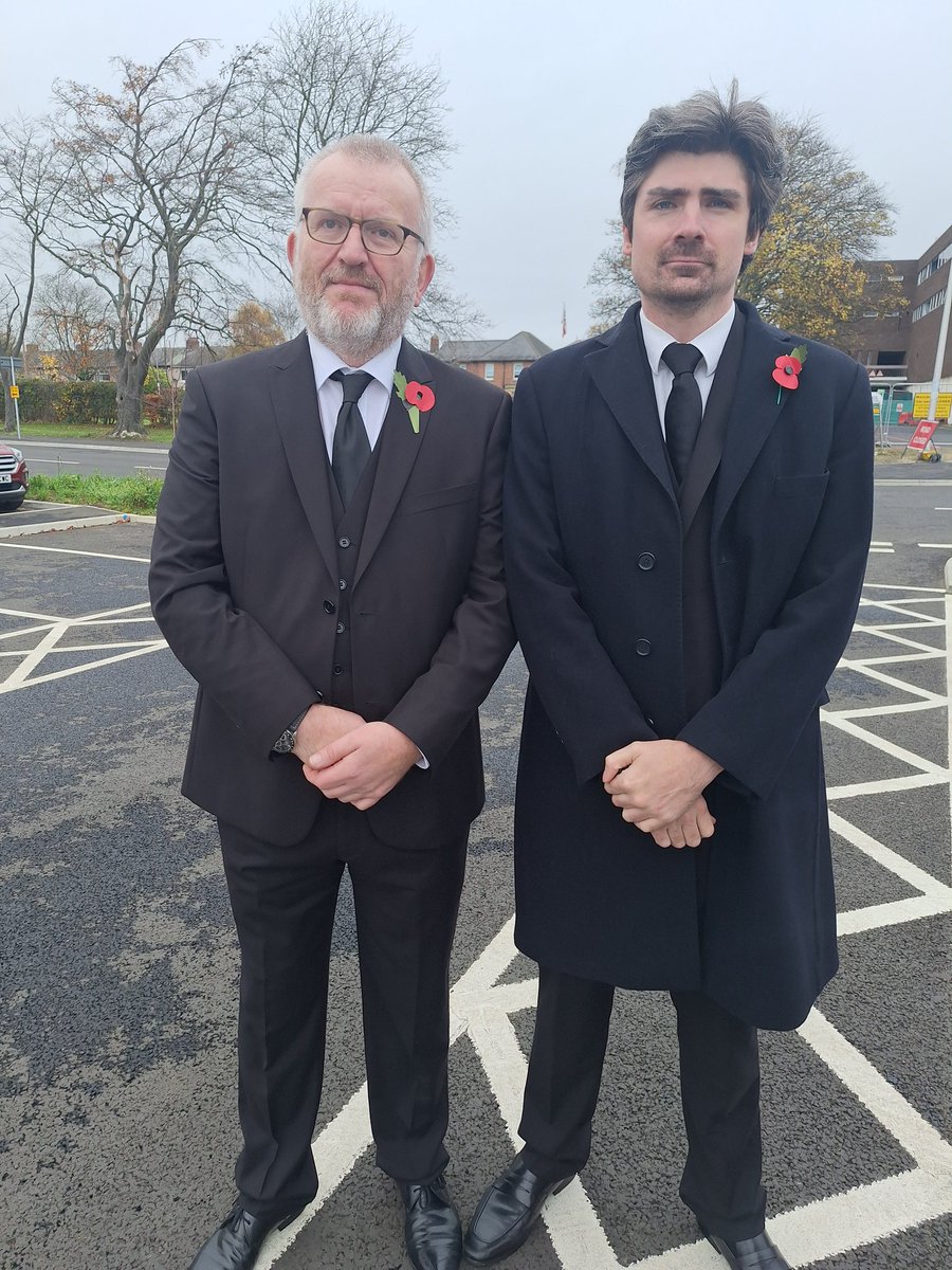 Lest We Forget. At Ashington Remembrance Service today representimg #Brainbox and #Headwayforcessupportgroup and laying wreaths in honour of #TheFallen