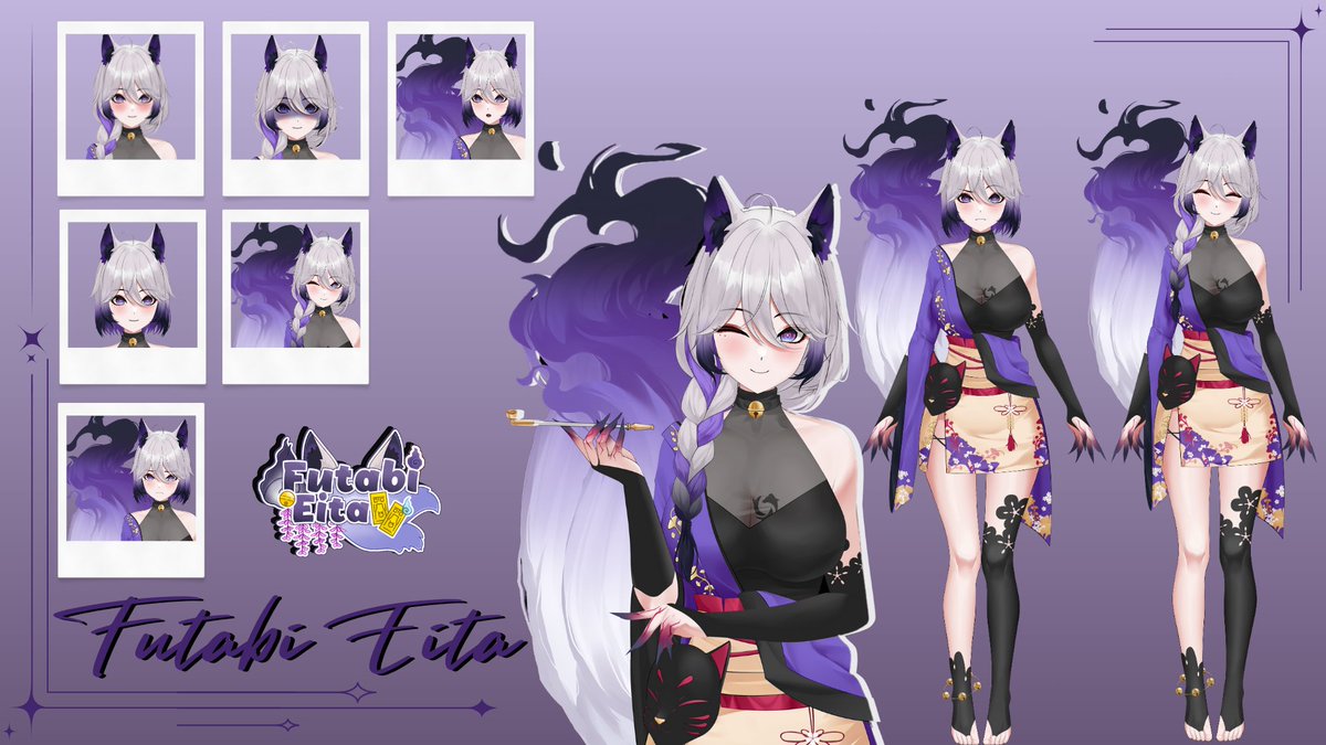 ✨MODEL SHEET✨

General : #Futabi_Eita  
Live : #EitaOnAir   
Fanart : #EitArt   
NSFW : #EITNACHKAL
Memes : #EIMEME   
Clips : #EI_CLIPS   
Fan Name : #Eitalase