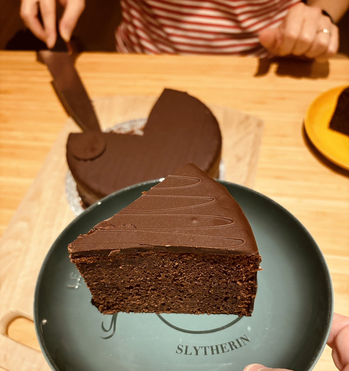 Just a typical celebration day in our house! My Slovenian husband and I love teasing each other, so naturally, I treated him to a “taste of home”…by bringing for the party an Austrian Sachertorte. 😂