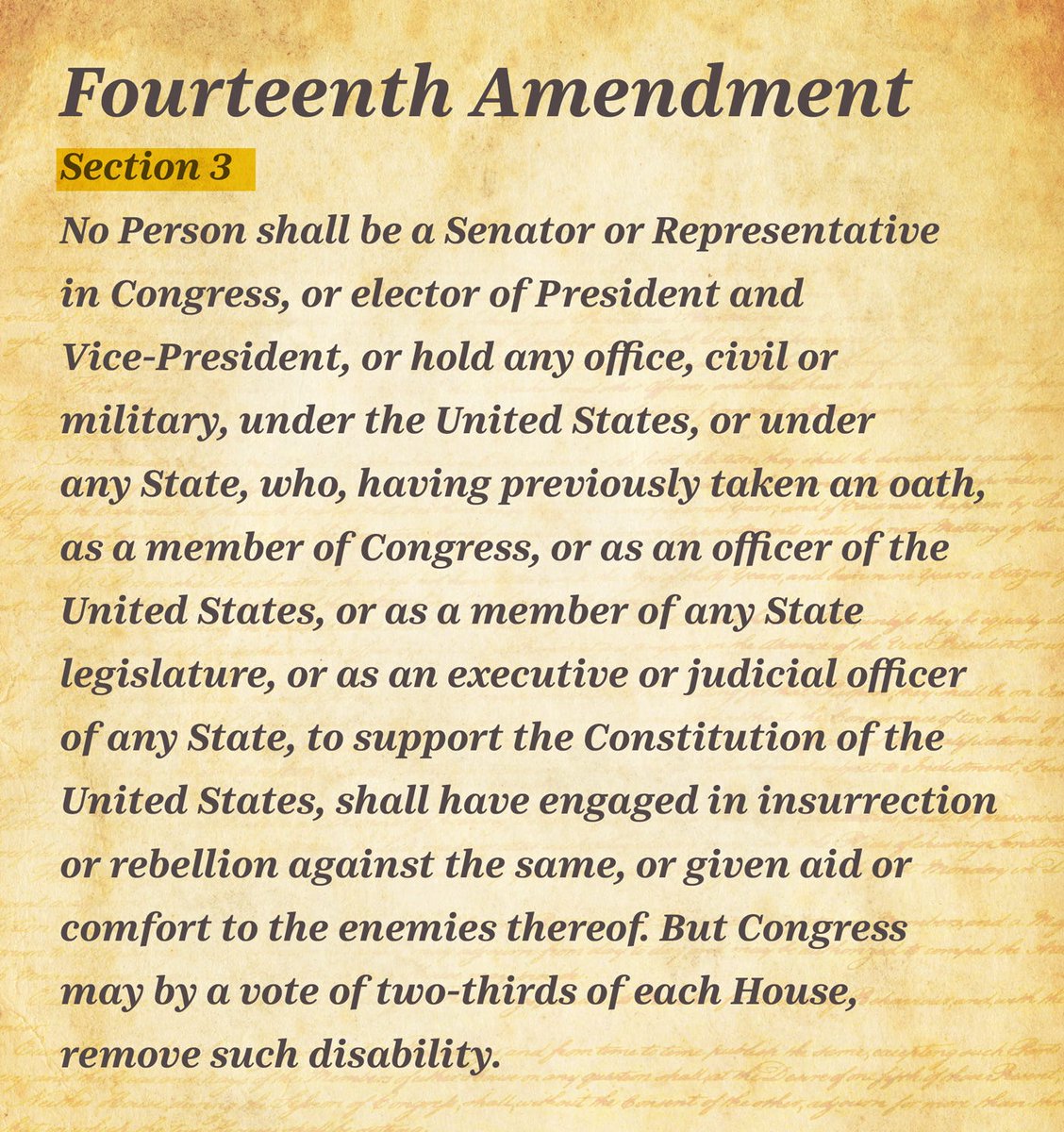 demandjusticexo's tweet photo. @ChrisMurphyCT These are all great points. However, how can Republicans be seated when they are violating the Fourteenth Amendment? I've thought about that for days now. https://t.co/4MH78dq8SX