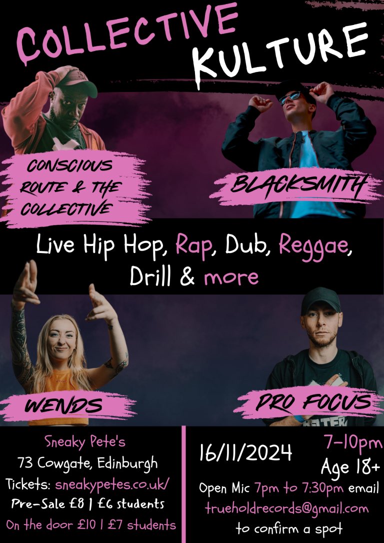 Werd (SOS)โ (@werdsos) on Twitter photo Iโm going to this event at <a href="/sneakypetesclub/">Sneaky Pete's</a> in #Edinburgh to see <a href="/ConsciousRoute/">ConsciousRoute</a> and others LIVE ๐ถ๐ด๓ ง๓ ข๓ ณ๓ ฃ๓ ด๓ ฟ
You should come too โ๏ธ Iโm going to this event at <a href="/sneakypetesclub/">Sneaky Pete's</a> in #Edinburgh to see <a href="/ConsciousRoute/">ConsciousRoute</a> and others LIVE ๐ถ๐ด๓ ง๓ ข๓ ณ๓ ฃ๓ ด๓ ฟ
You should come too โ๏ธ