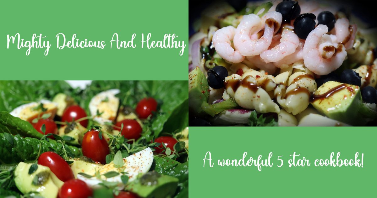 HurmerintaArt's tweet photo. Save 50% today on Amazon US:
MIGHTY DELICIOUS.
Healthy and tasty food the easy way: 
Less fat and sugar, more spices and herbs! 
https://t.co/YO3VktiHki #cookbok #healthyfood #cookbook #books https://t.co/kSDyV4cuqb